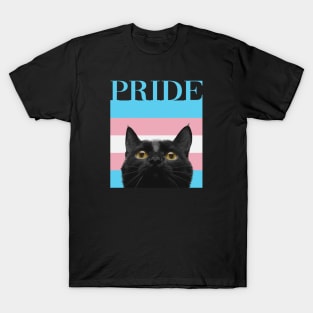 Vintage Black Cat Transgender Pride T-Shirt